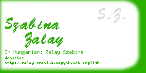szabina zalay business card